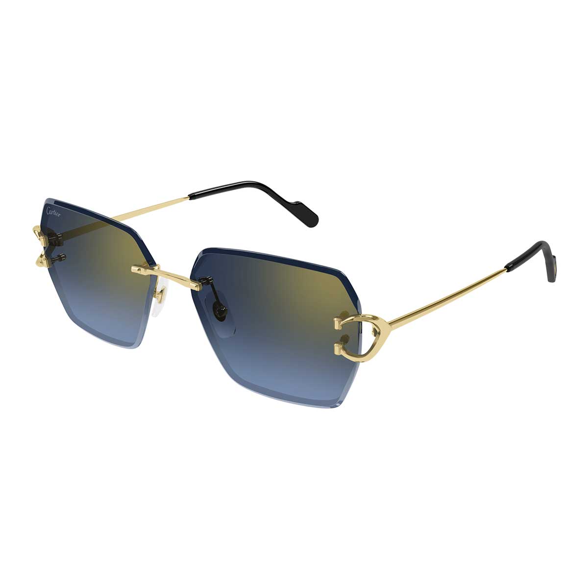 Cartier Occhiali da Sole CT0466S 002 Oro/Blu Donna 2