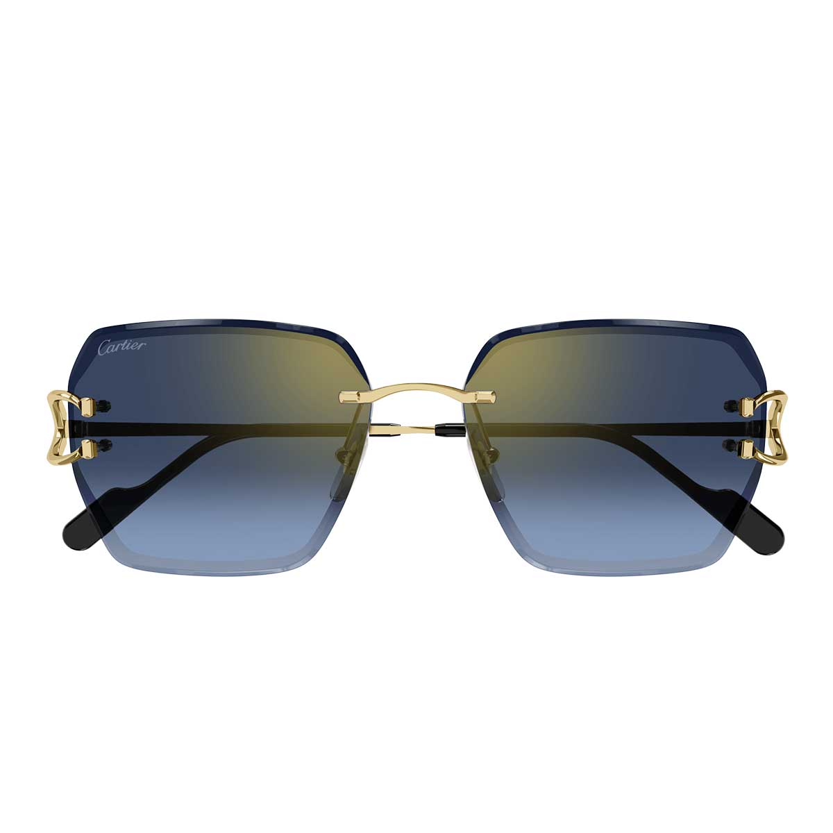 Cartier Occhiali da Sole CT0466S 002 Oro/Blu Donna