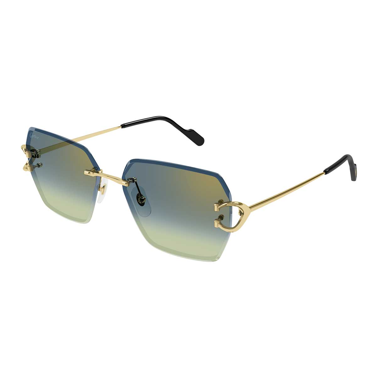 Cartier Occhiali da Sole CT0466S 003 Oro/Verde Donna 2