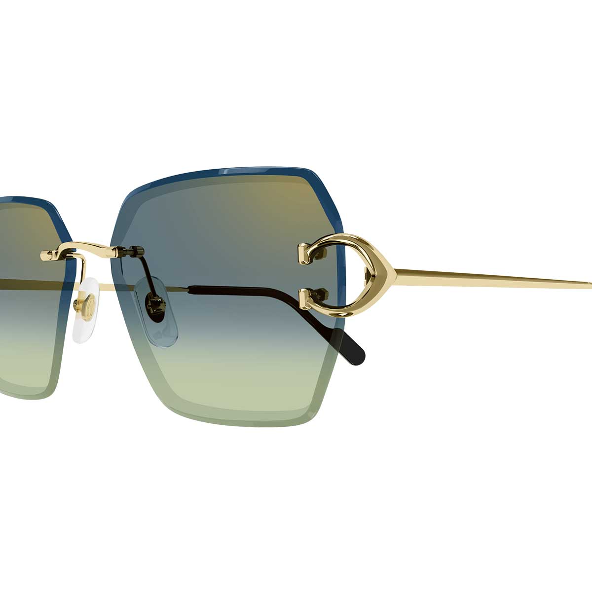 Cartier Occhiali da Sole CT0466S 003 Oro/Verde Donna 3