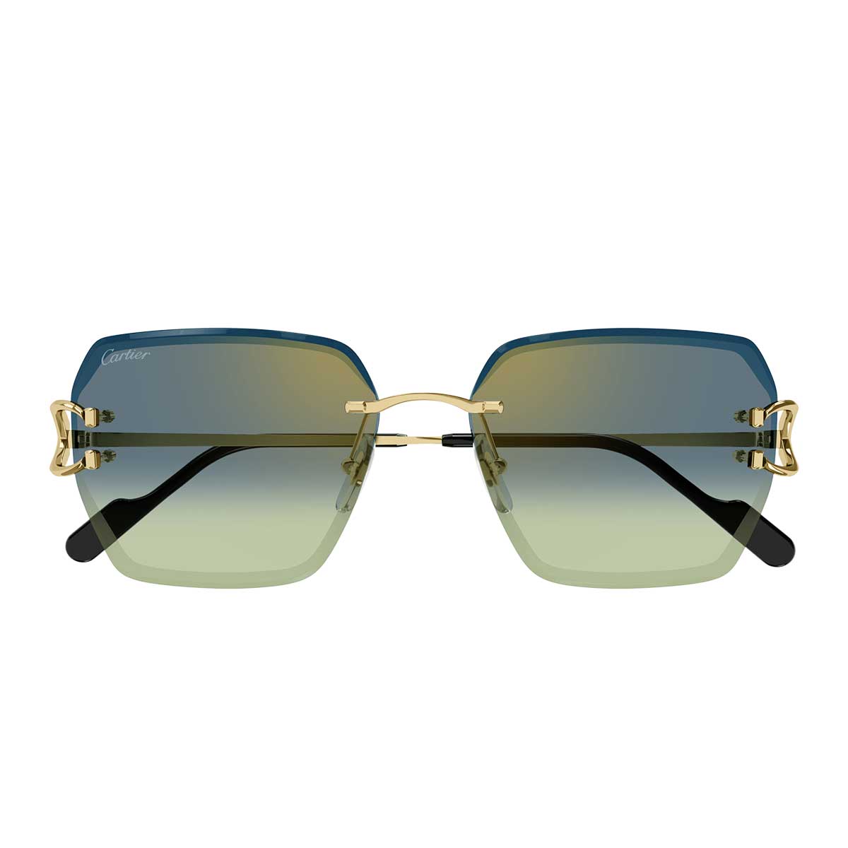 Cartier Occhiali da Sole CT0466S 003 Oro/Verde Donna