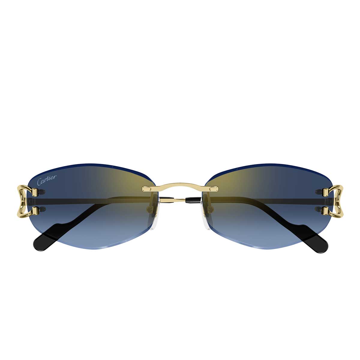 Cartier Occhiali da Sole CT0467S 002 Oro/Blu Donna