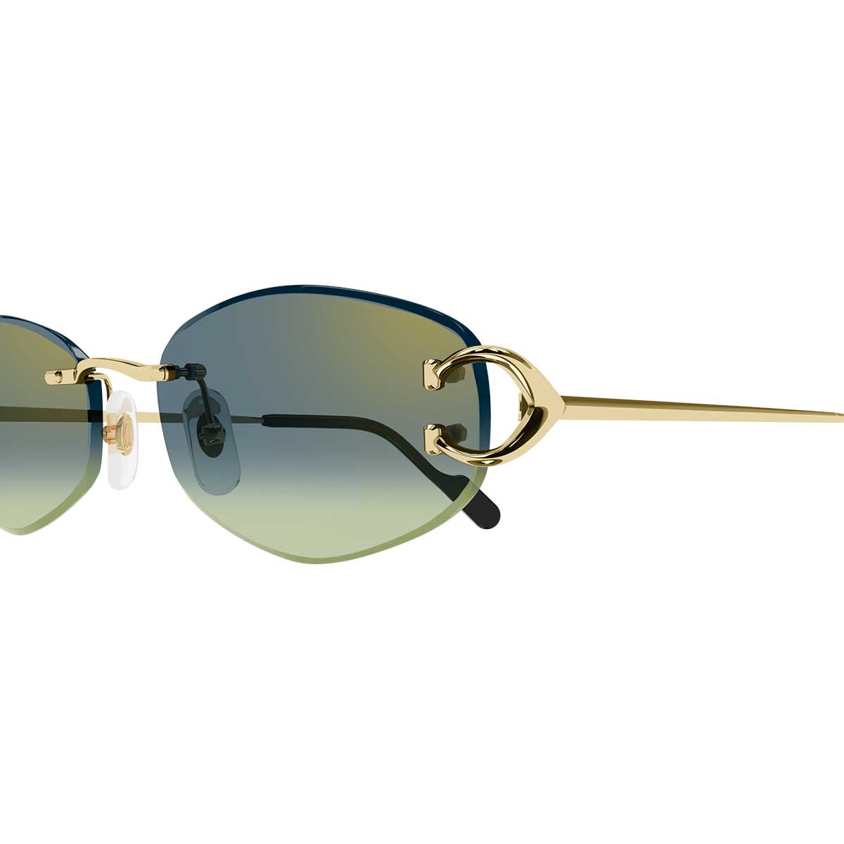 Cartier Occhiali da Sole CT0467S 003 Oro/Verde Donna 3