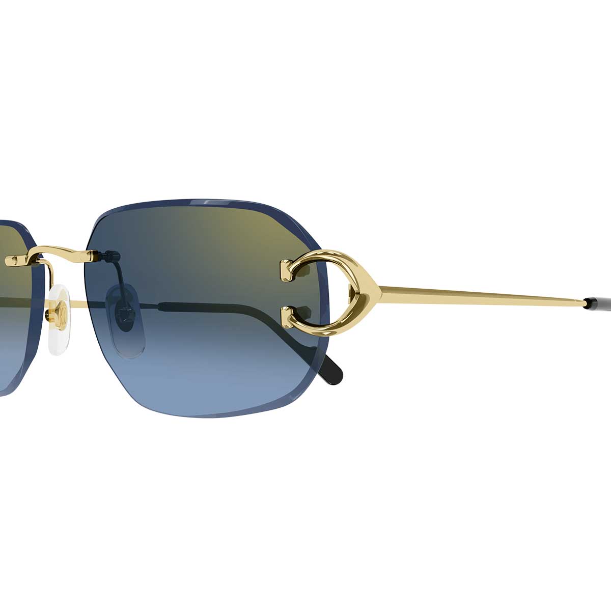Cartier Occhiali da Sole CT0468S 002 Oro/Blu Uomo 3