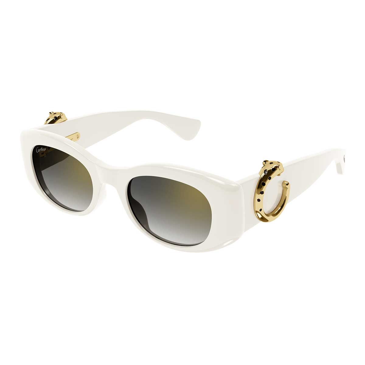 Cartier Occhiali da Sole CT0472S 004 Bianco/Grigio Donna 2