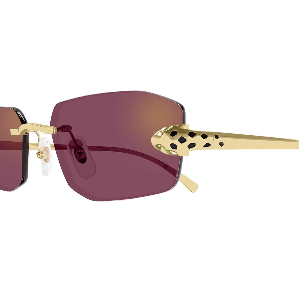 Cartier Occhiali da Sole CT0474S 002 Oro/Rosso Unisex 3