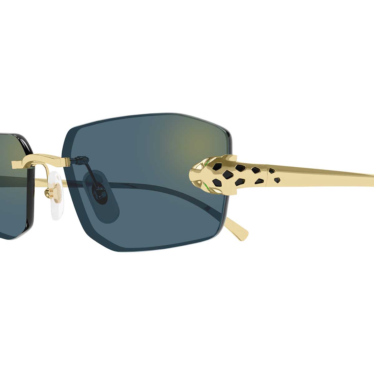 Cartier Occhiali da Sole CT0474S 003 Oro/Verde Unisex 3
