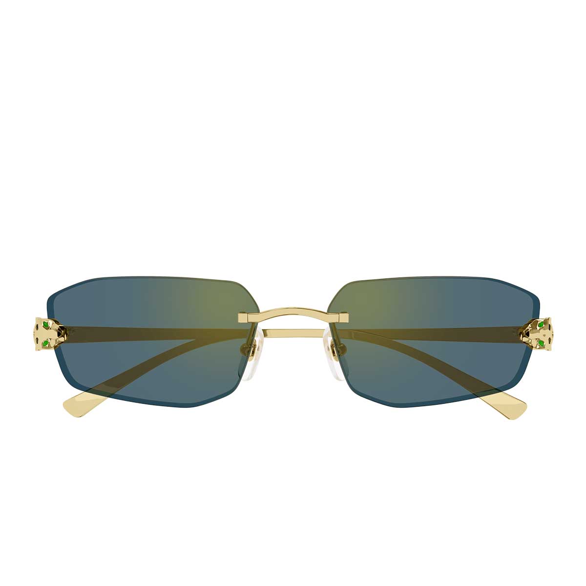 Cartier Occhiali da Sole CT0474S 003 Oro/Verde Unisex