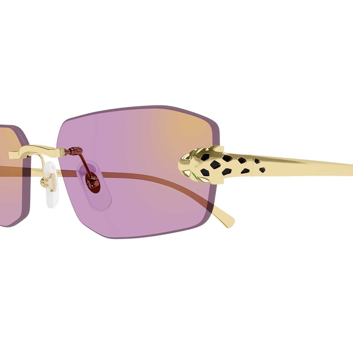 Cartier Occhiali da Sole CT0474S 006 Oro/Rosa Unisex 3