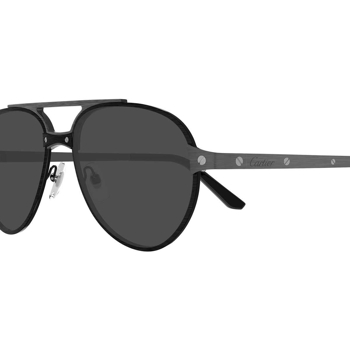 Cartier Occhiali da Sole CT0476S 005 NeroRutenio/Grigio Fumo Uomo Polarizzati 3
