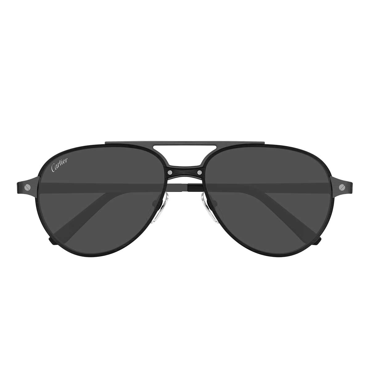 Cartier Occhiali da Sole CT0476S 005 NeroRutenio/Grigio Fumo Uomo Polarizzati