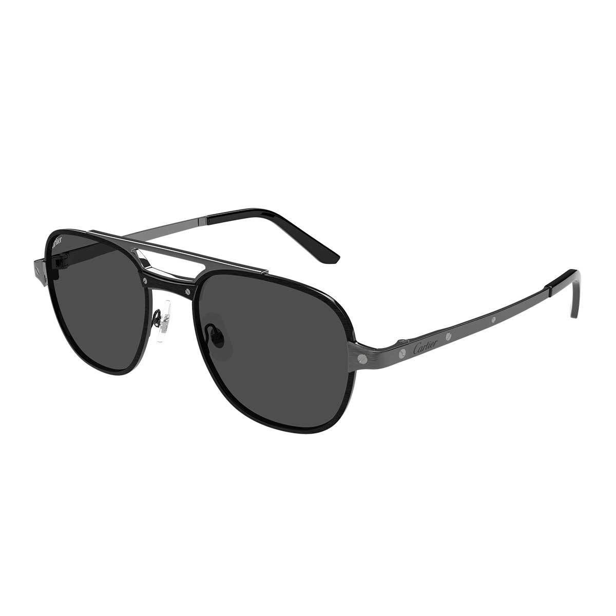 Cartier Occhiali da Sole CT0477S 002 NeroRutenio/Grigio Fumo Uomo Polarizzati 2