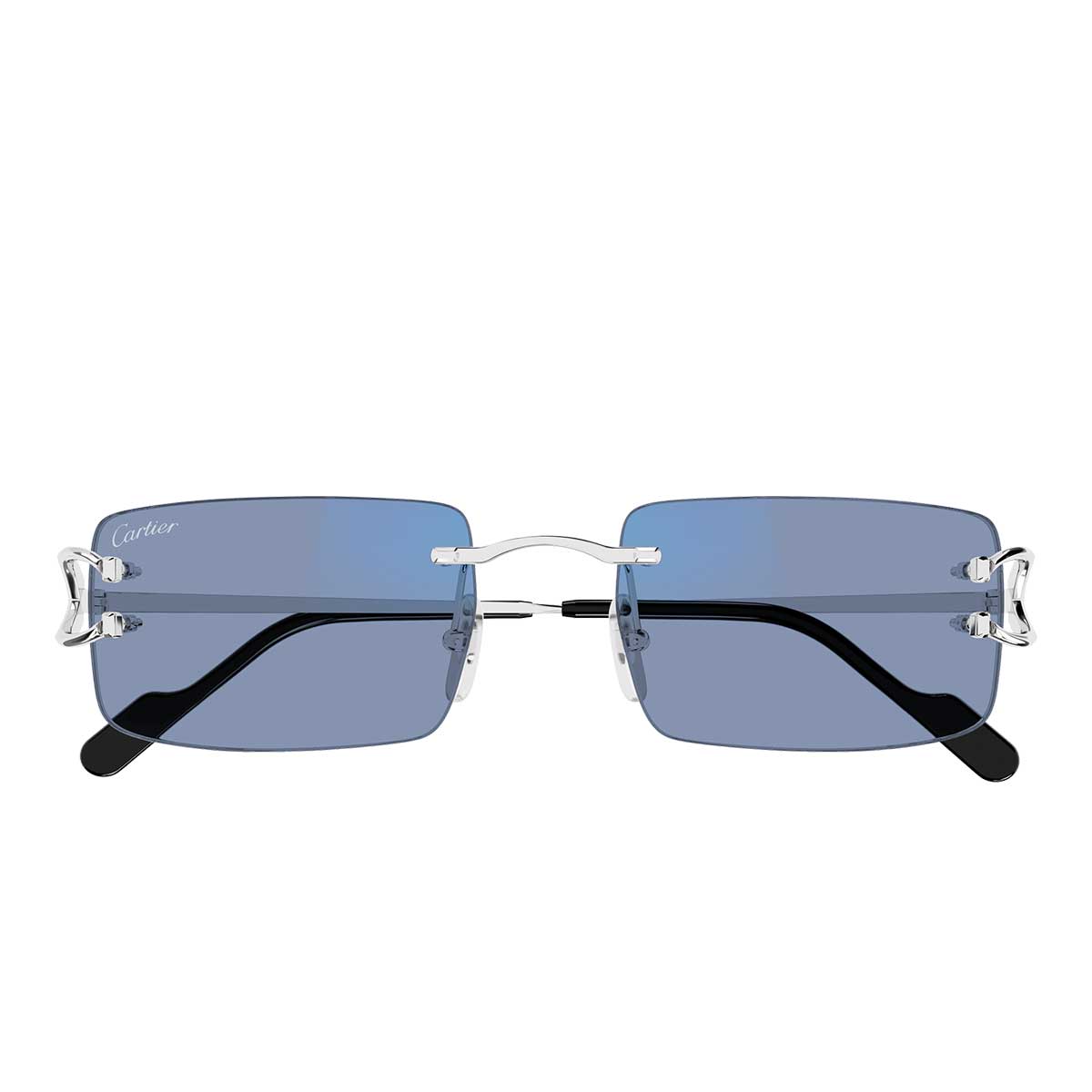 Cartier Occhiali da Sole CT0488S 001 Argento/Trasparente Uomo Fotocromatici 2