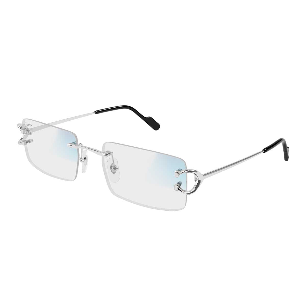 Cartier Occhiali da Sole CT0488S 001 Argento/Trasparente Uomo Fotocromatici 4