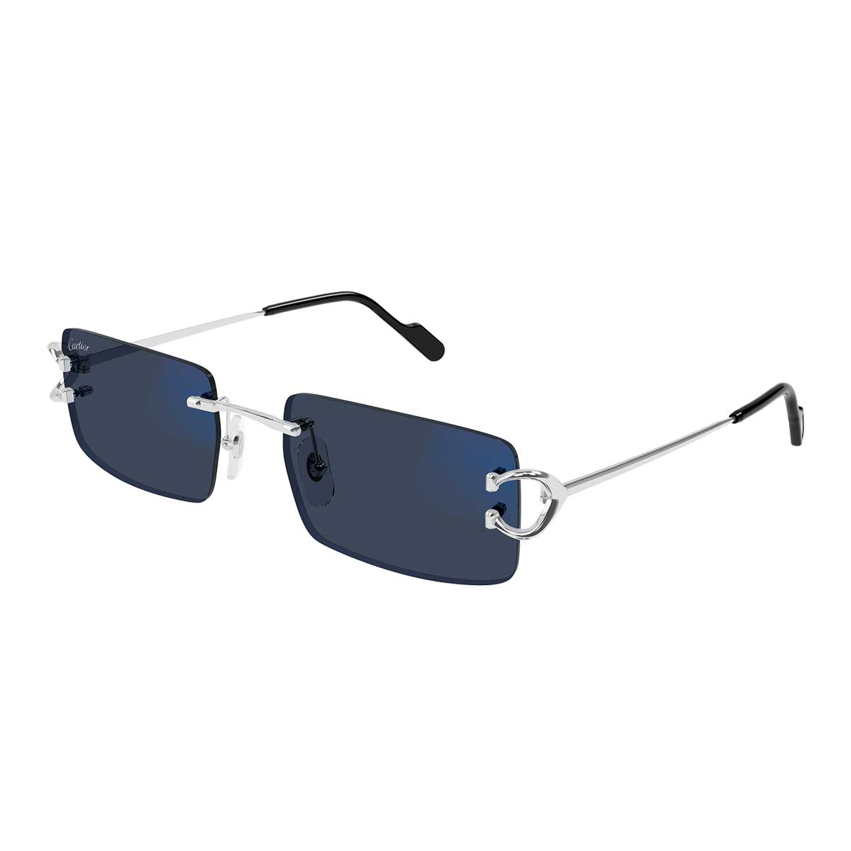 Cartier Occhiali da Sole CT0488S 001 Argento/Trasparente Uomo Fotocromatici 6