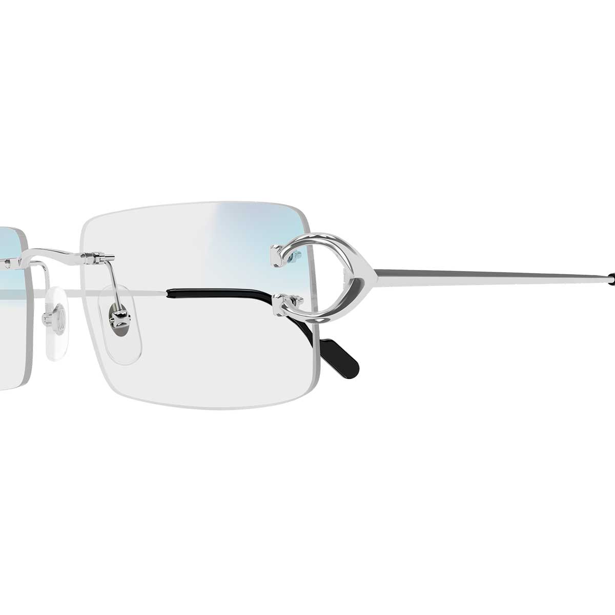 Cartier Occhiali da Sole CT0488S 001 Argento/Trasparente Uomo Fotocromatici 7