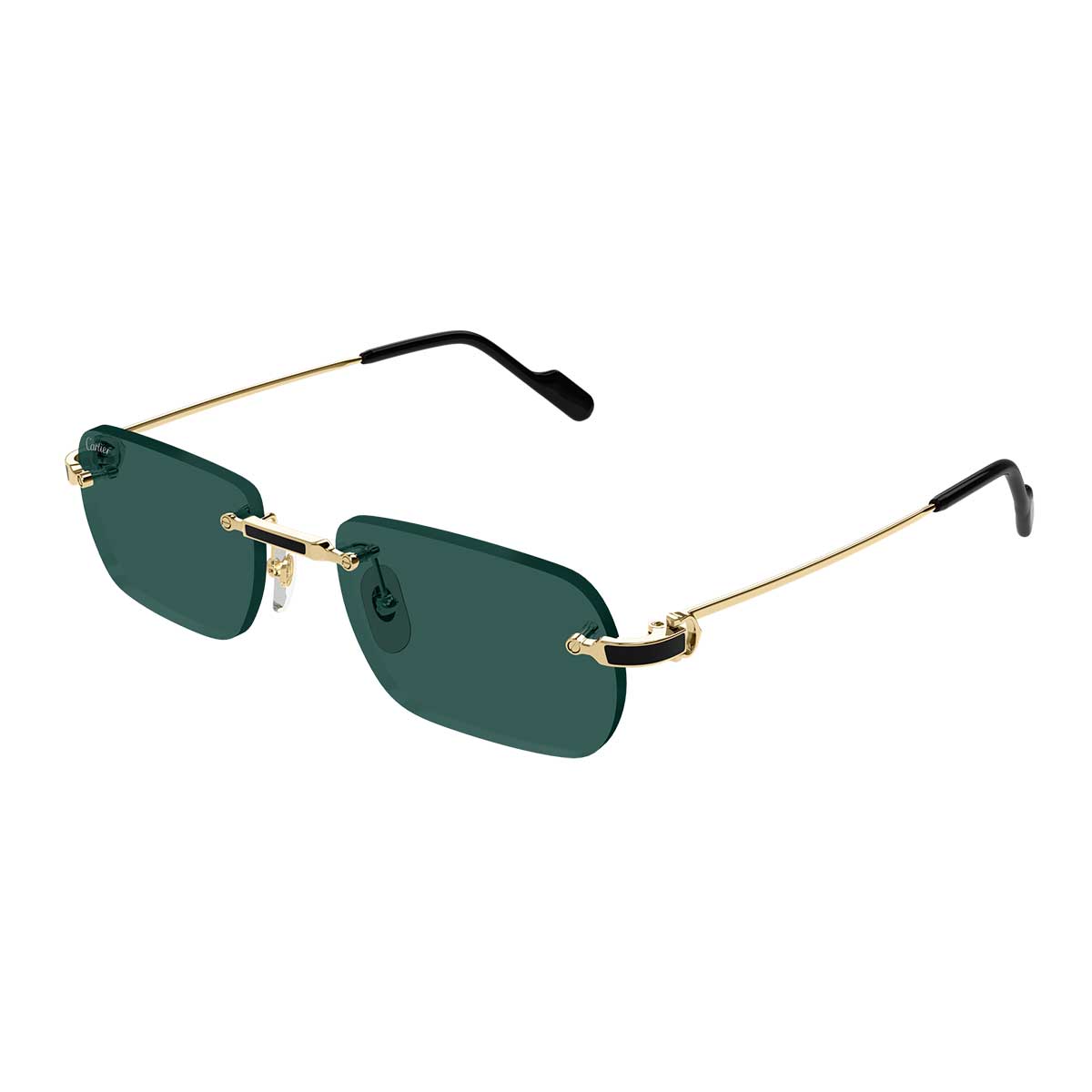 Cartier Occhiali da Sole CT0498S 003 Oro/Verde Uomo 2