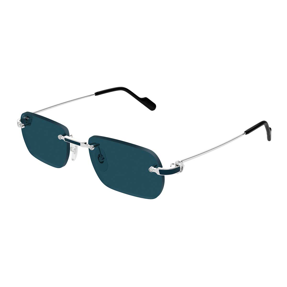 Cartier Occhiali da Sole CT0498S 004 Argento/Blu Uomo 2