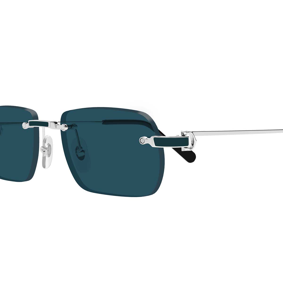 Cartier Occhiali da Sole CT0498S 004 Argento/Blu Uomo 3
