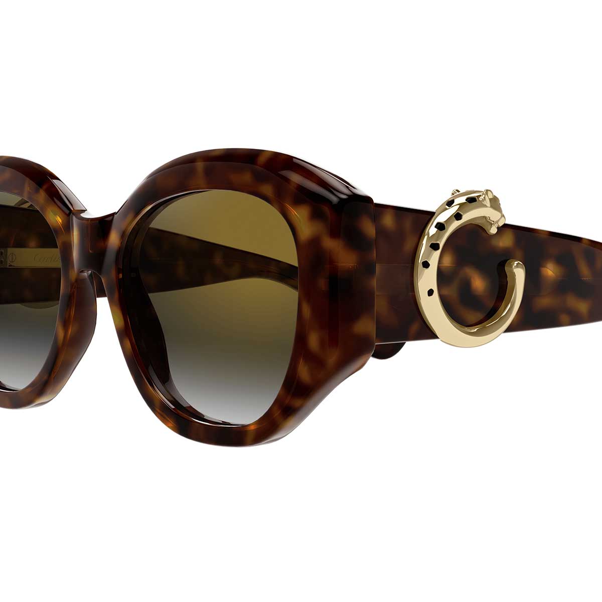 Cartier Occhiali da Sole CT0502S 002 Marrone/Verde Donna 3