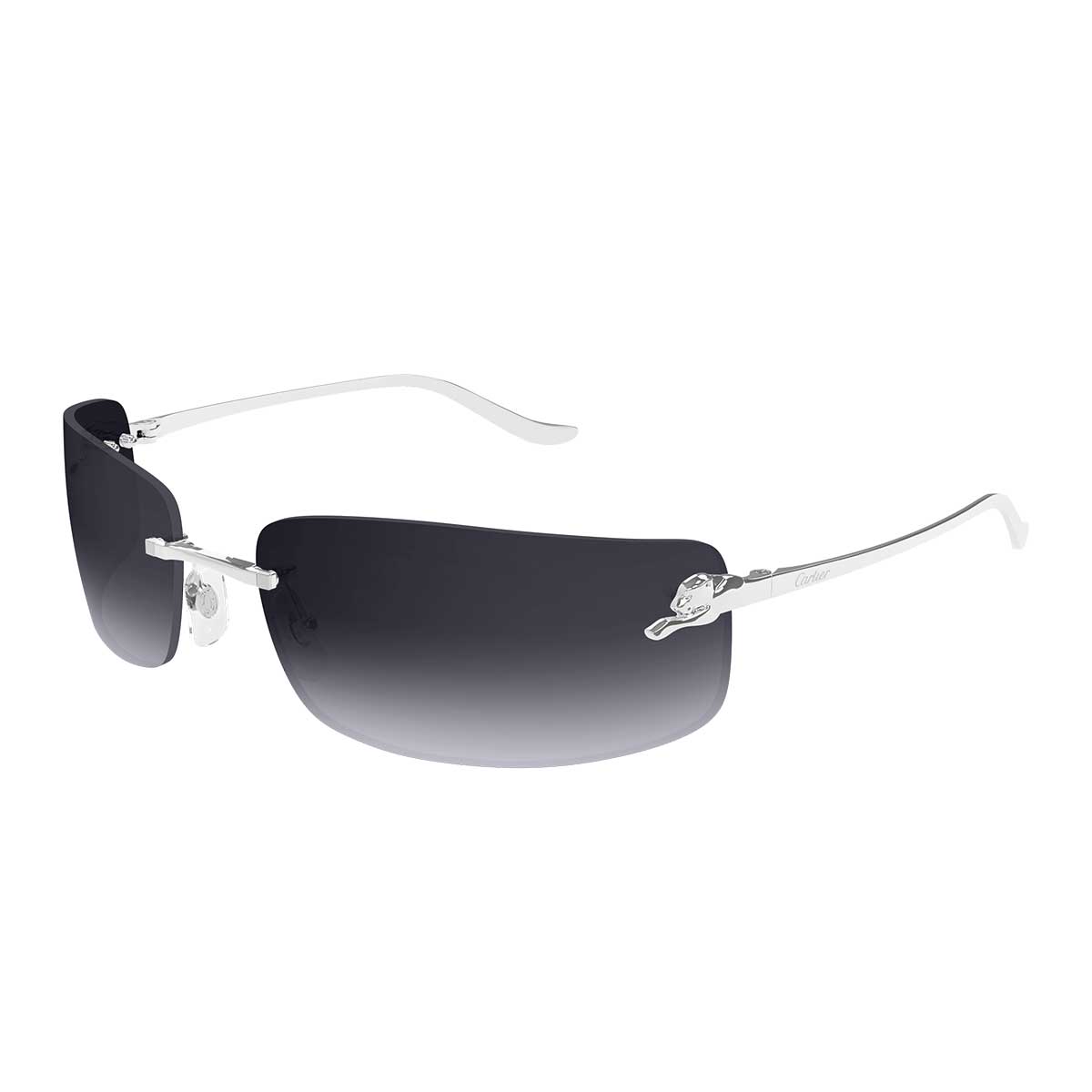 Cartier Occhiali da Sole CT0503S 002 Argento/Grigio Unisex 2