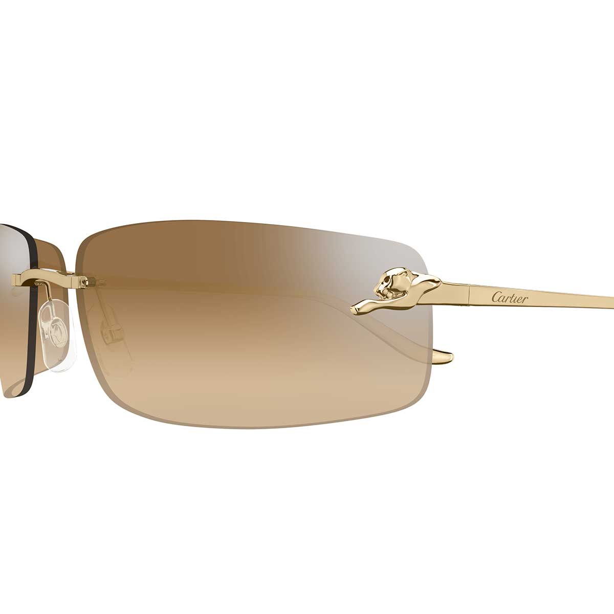 Cartier Occhiali da Sole CT0503S 004 Oro/Marrone Unisex 3