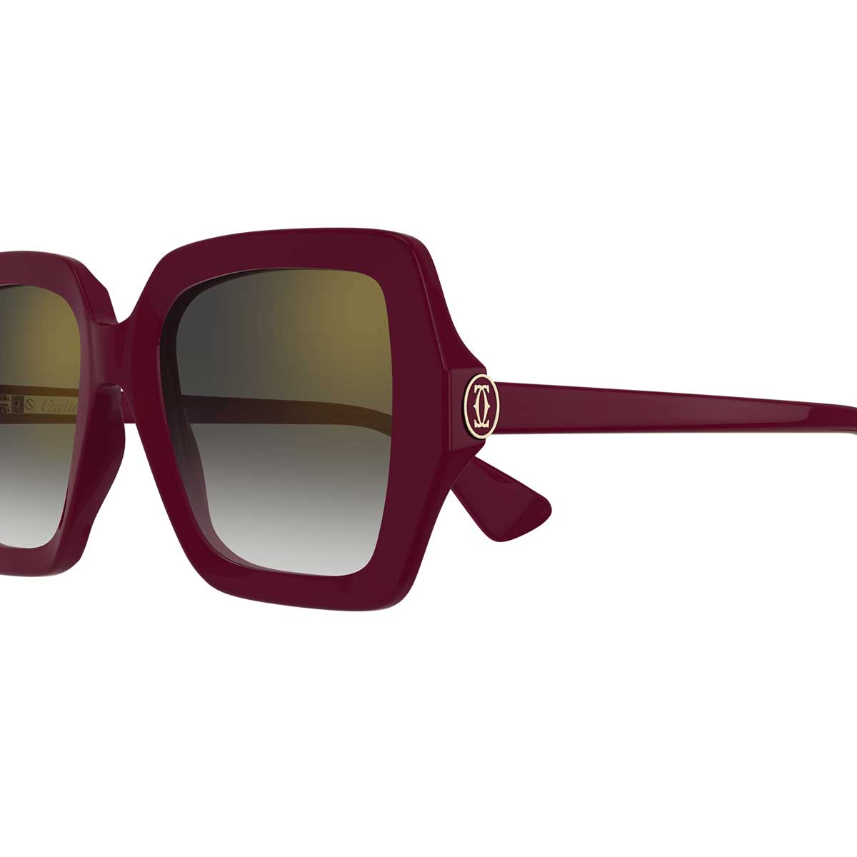 Cartier Occhiali da Sole CT0507S 003 Burgundy/Grigio Donna 3