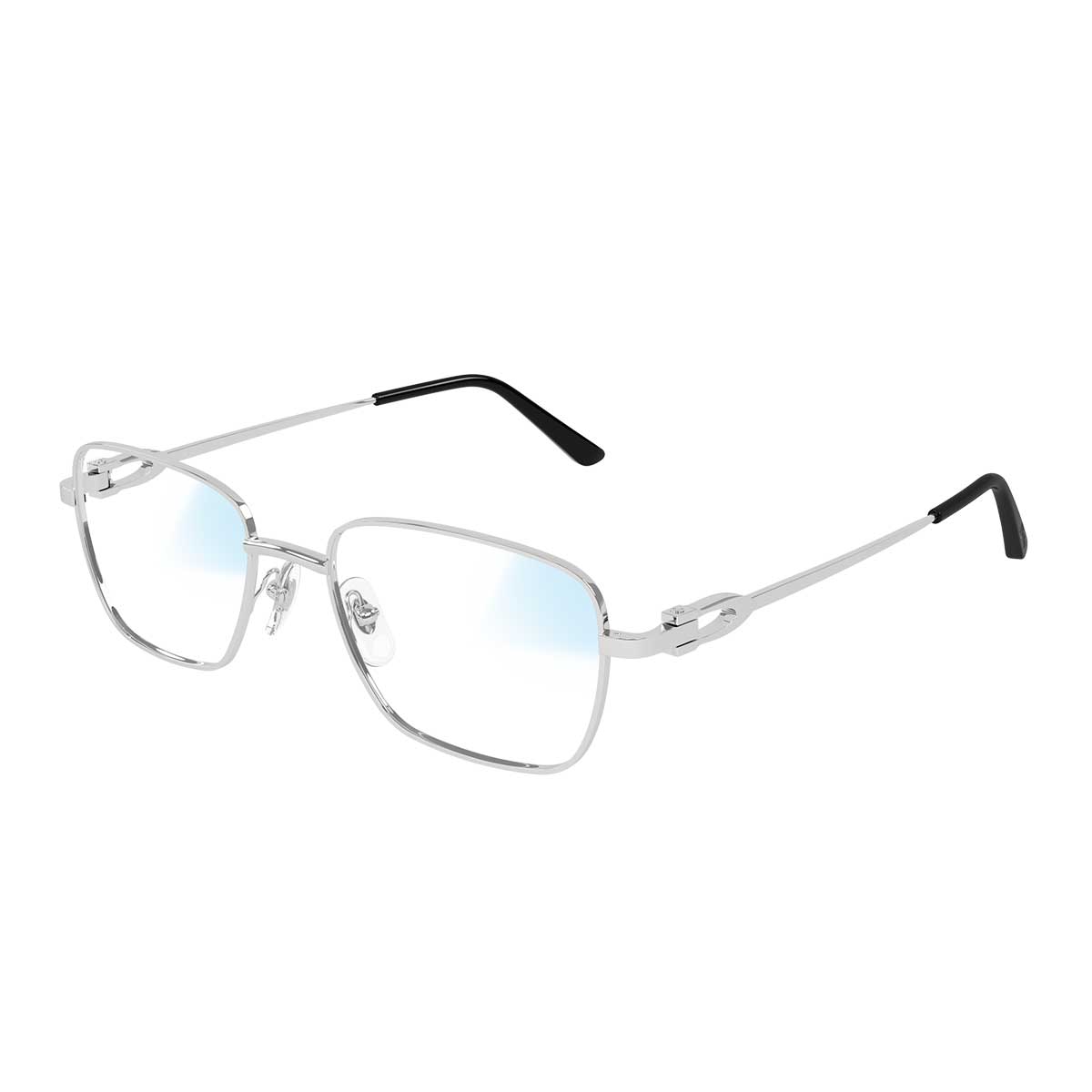 Cartier Occhiali da Sole CT0519S 001 Argento/Trasparente Uomo Fotocromatici 4