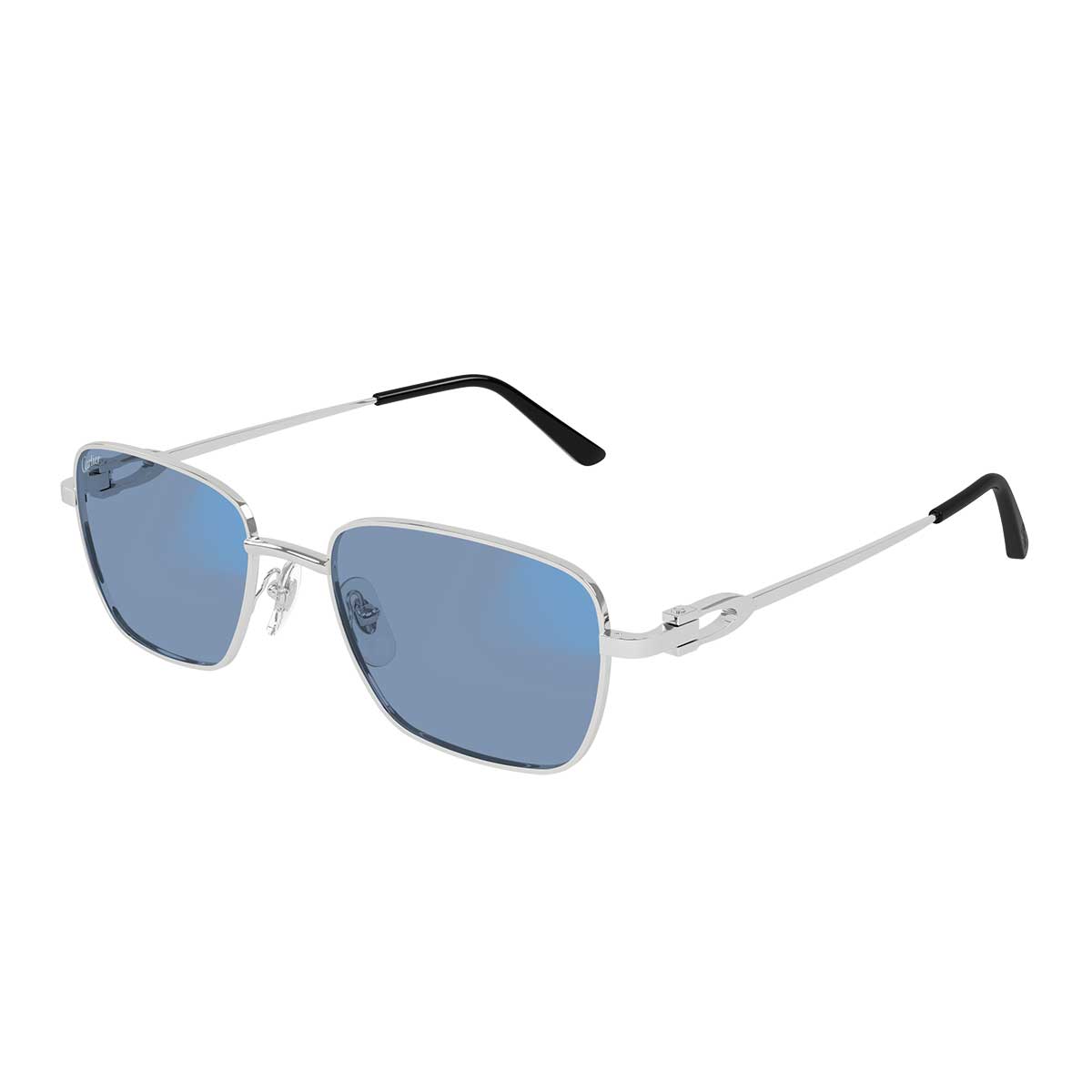Cartier Occhiali da Sole CT0519S 001 Argento/Trasparente Uomo Fotocromatici 5