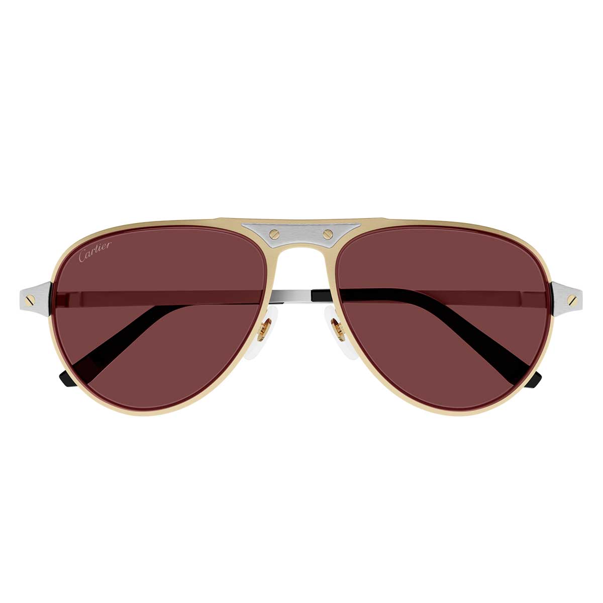 Cartier Occhiali da Sole CT0533S 004 OroArgento/Rosso Uomo