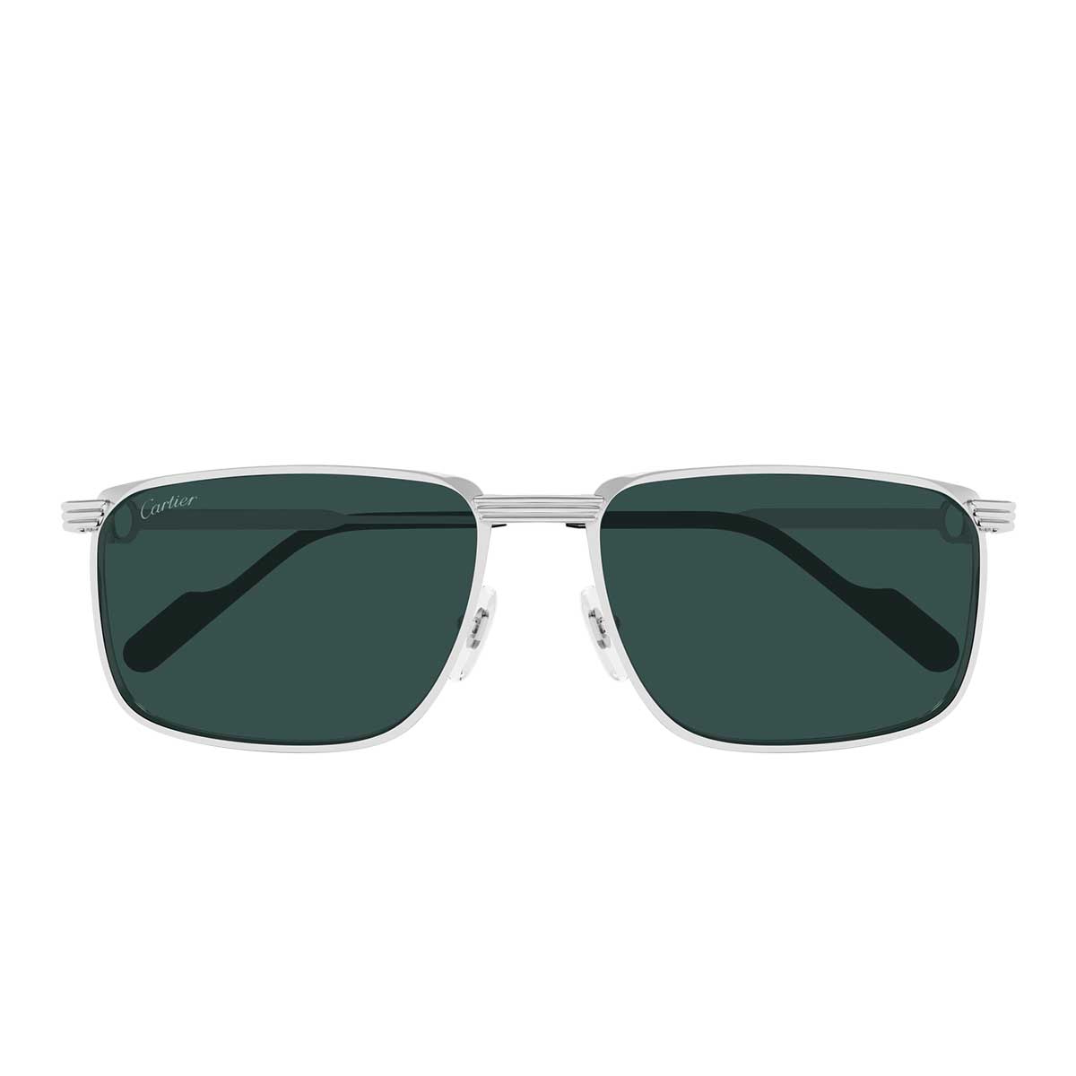 Cartier Occhiali da Sole CT0534S 002 Argento/Verde Uomo