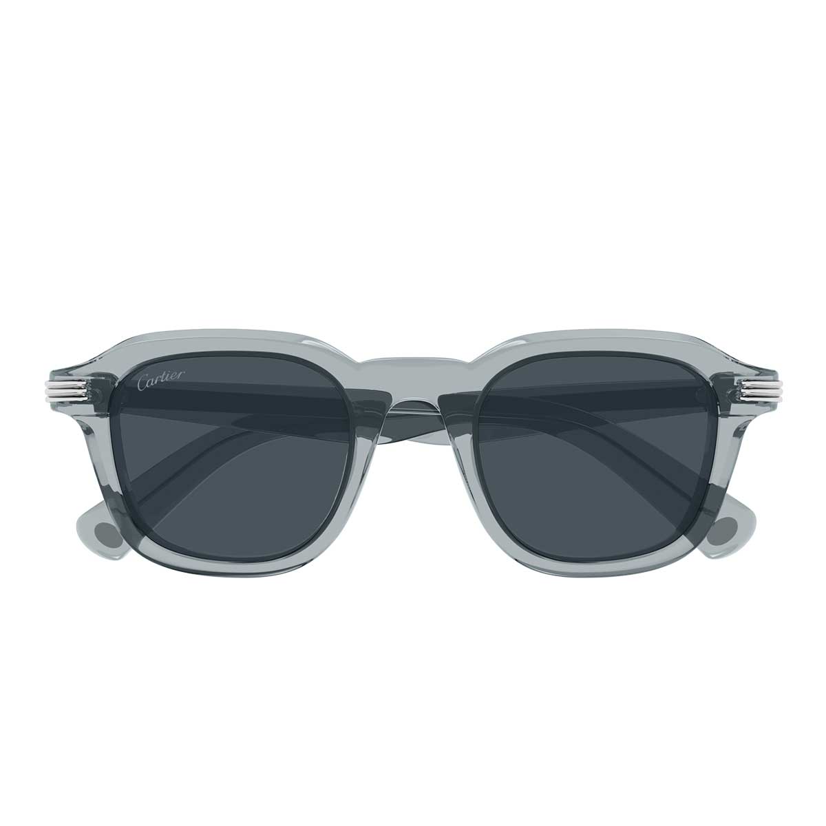 Cartier Occhiali da Sole CT0536S 004 Azzurro/Grigio Uomo