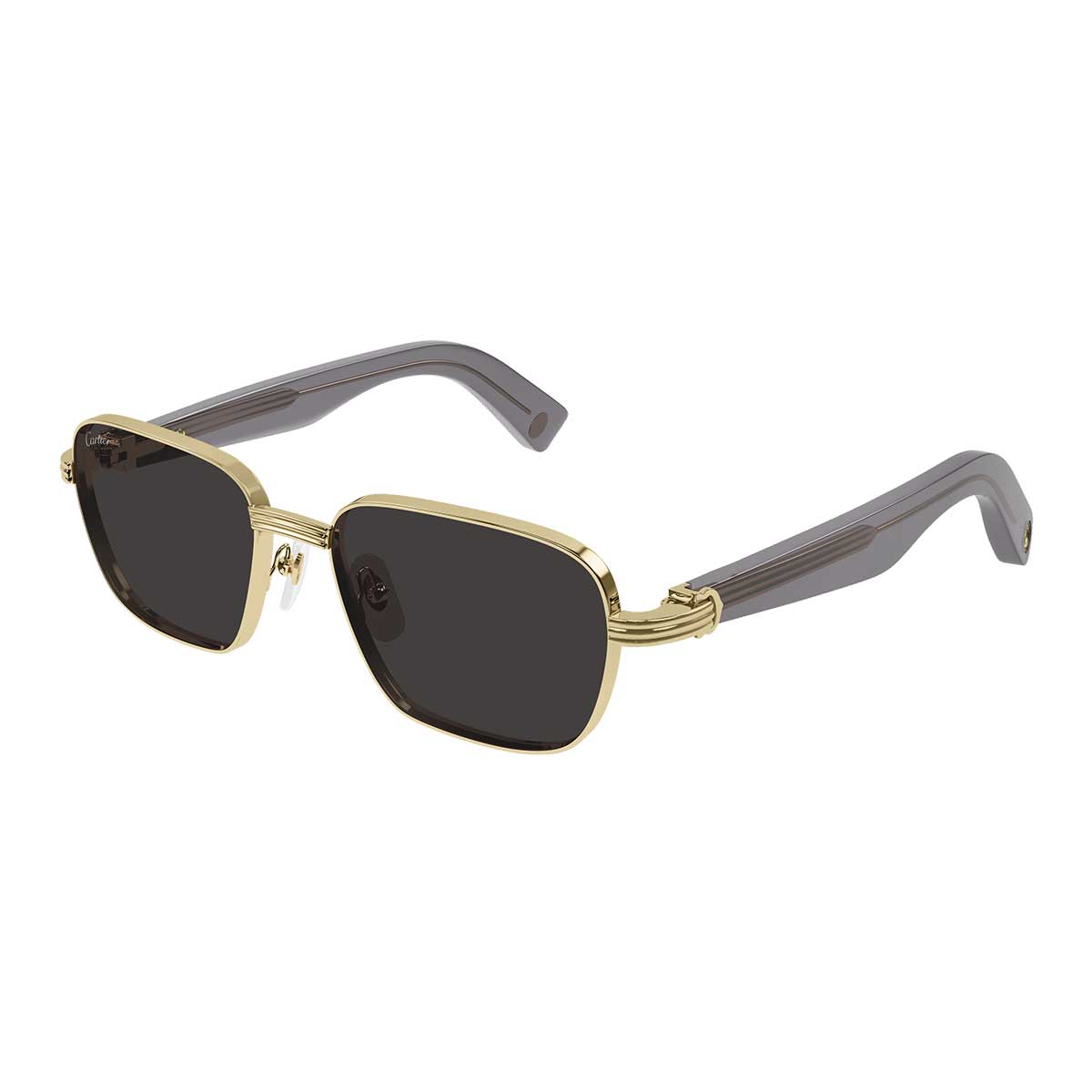 Cartier Occhiali da Sole CT0538S 001 OroGrigio/Grigio Uomo 2