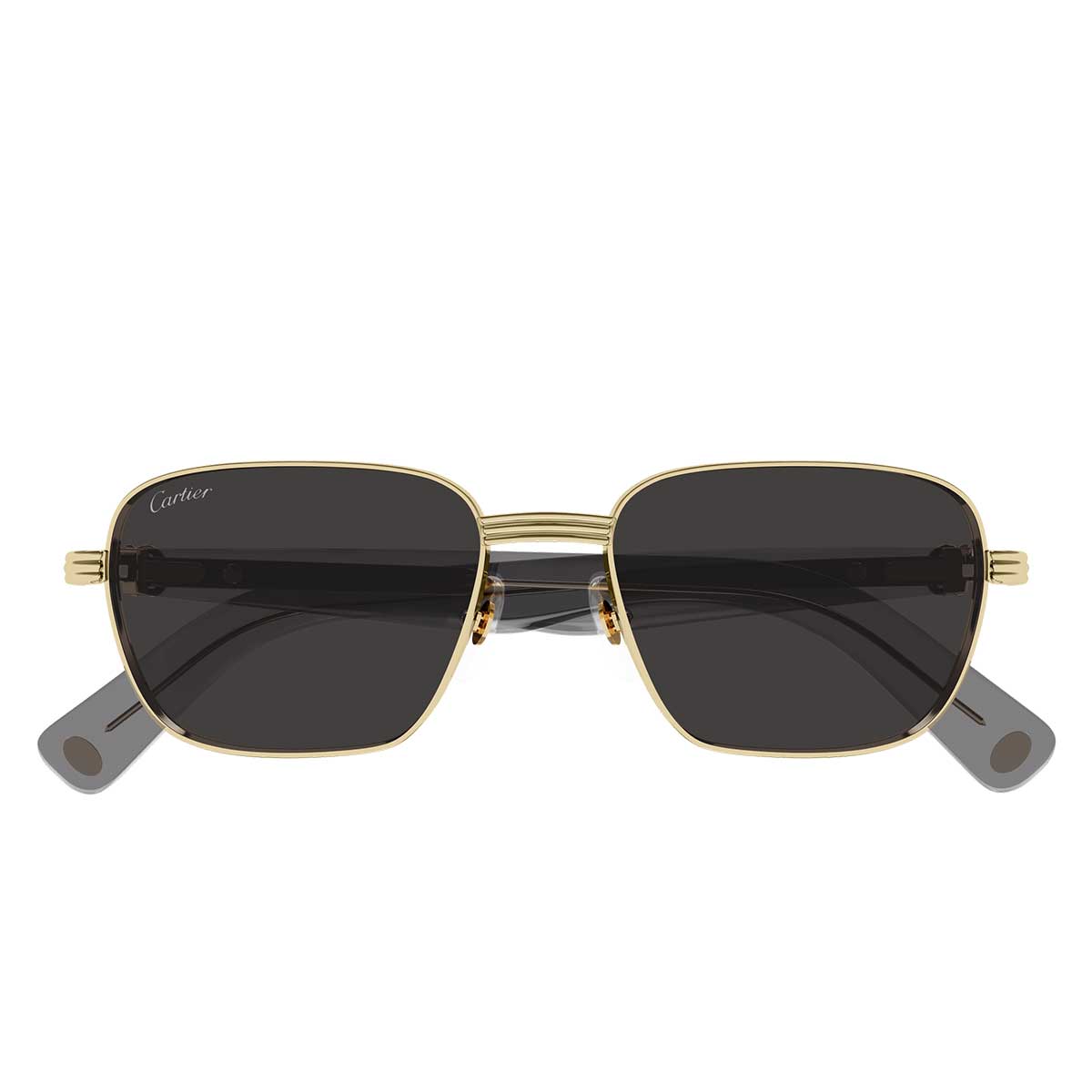 Cartier Occhiali da Sole CT0538S 006 OroGrigio/Grigio Uomo