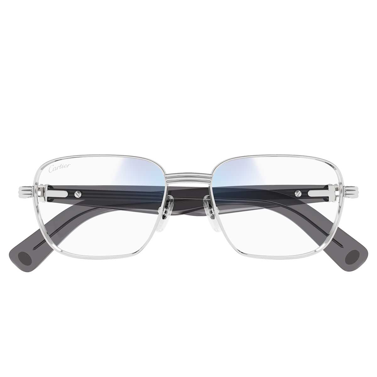 Cartier Occhiali da Sole CT0538S 010 ArgentoGrigio/Trasparente Uomo Fotocromatici