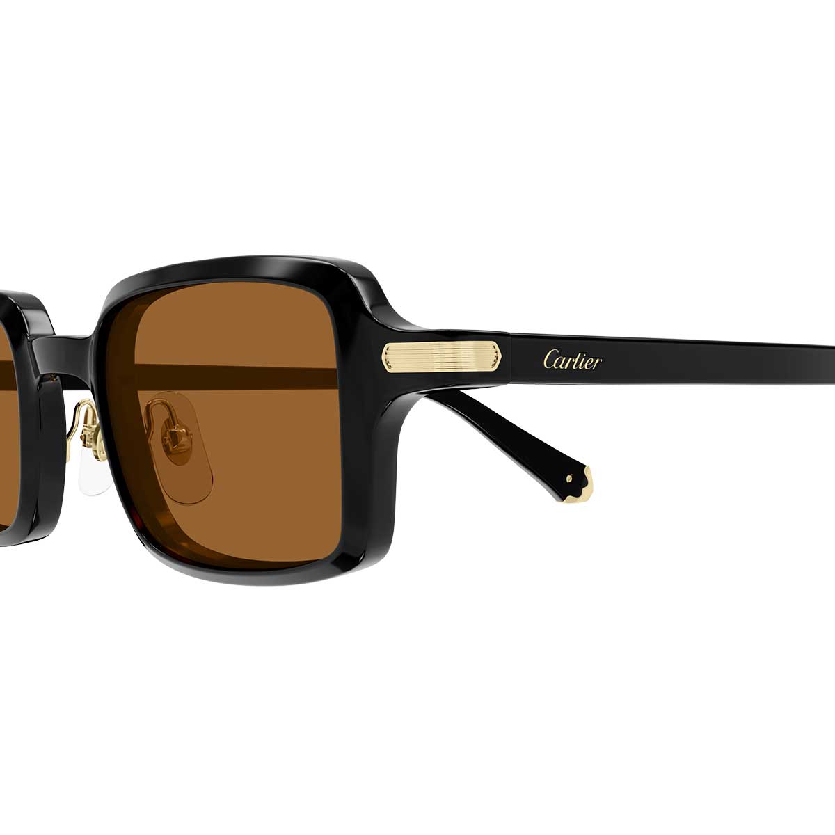 Cartier Occhiali da Sole CT0539S 003 Nero/Arancione Unisex 3