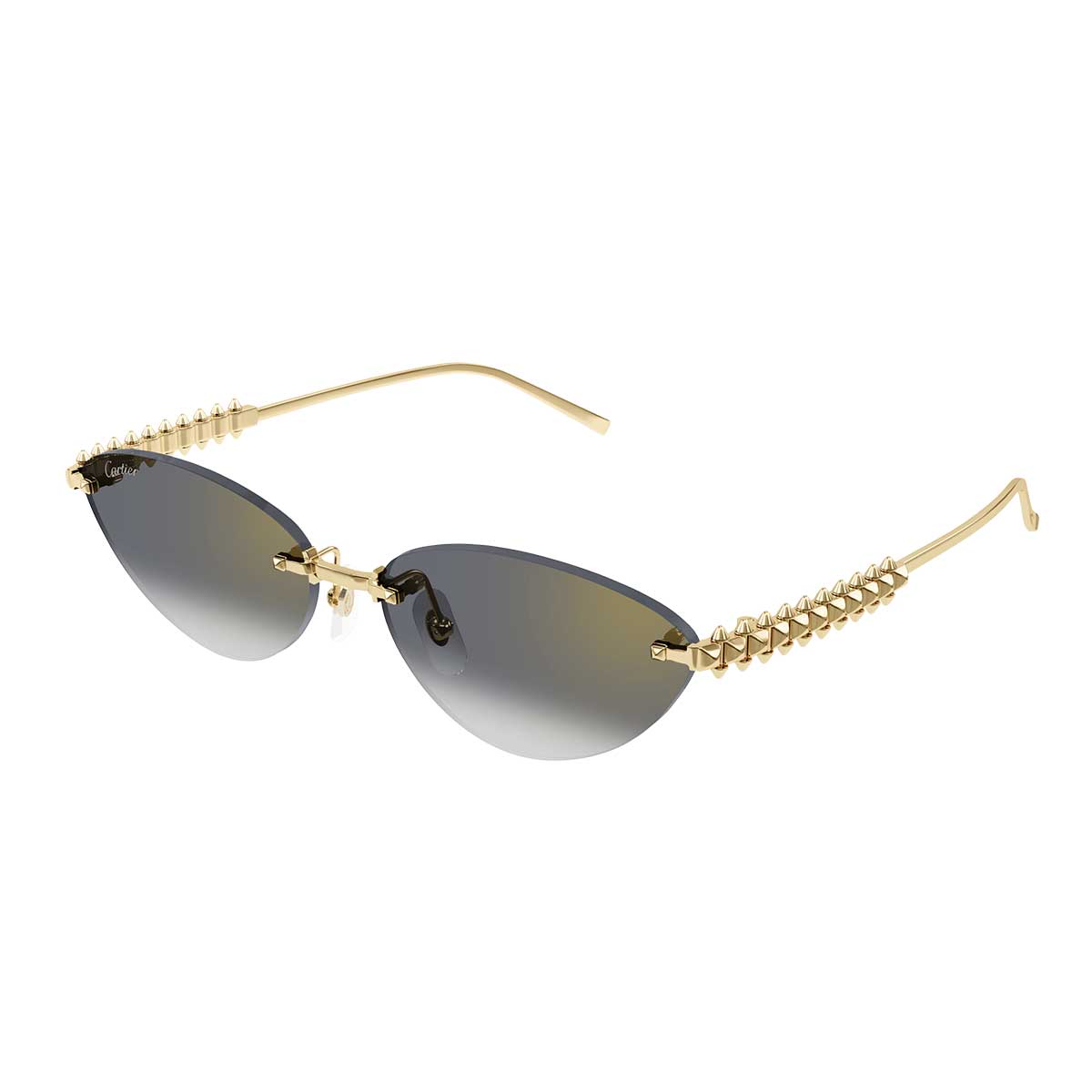 Cartier Occhiali da Sole CT0543S 001 Oro/Grigio Donna 2