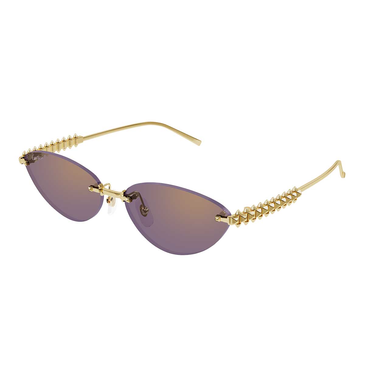 Cartier Occhiali da Sole CT0543S 004 Oro/Viola Donna 2