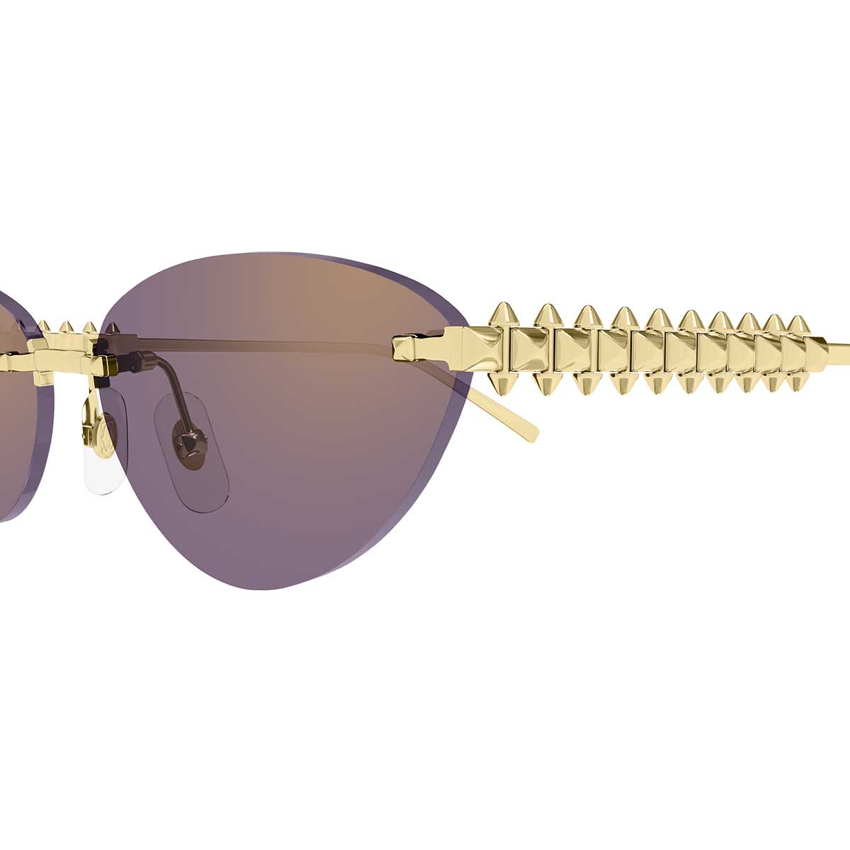 Cartier Occhiali da Sole CT0543S 004 Oro/Viola Donna 3
