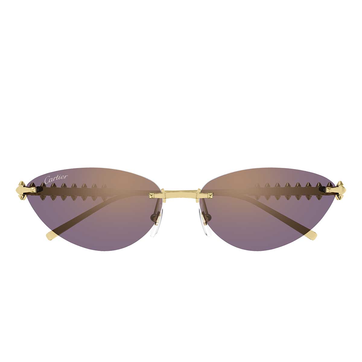 Cartier Occhiali da Sole CT0543S 004 Oro/Viola Donna