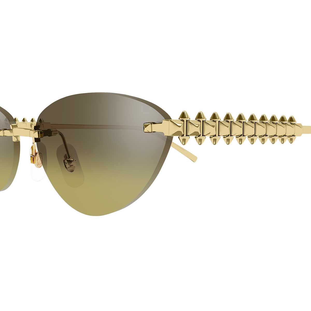 Cartier Occhiali da Sole CT0543S 006 Oro/Marrone Donna 3