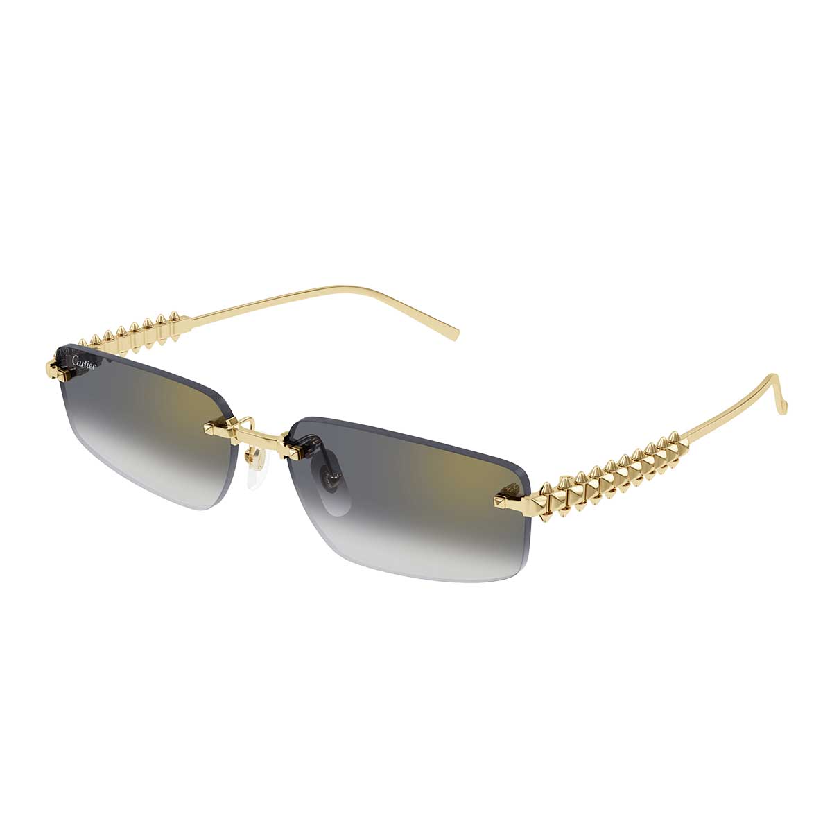 Cartier Occhiali da Sole CT0544S 001 Oro/Grigio Unisex 2
