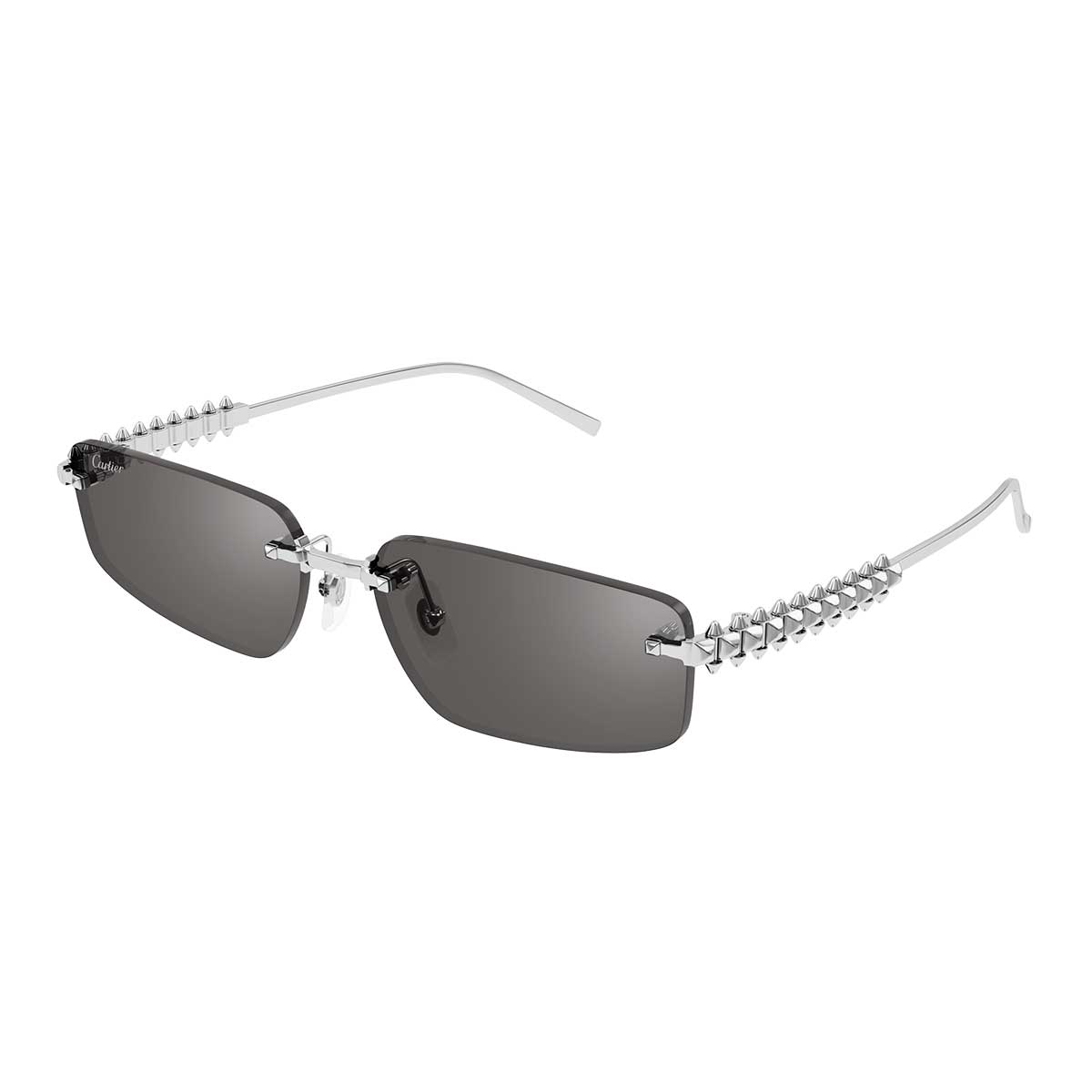 Cartier Occhiali da Sole CT0544S 003 Argento/Argento Unisex 2