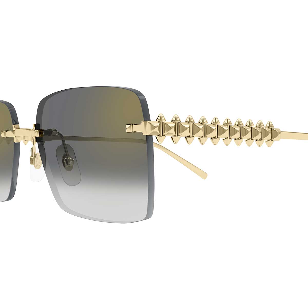 Cartier Occhiali da Sole CT0545S 001 Oro/Grigio Donna 3