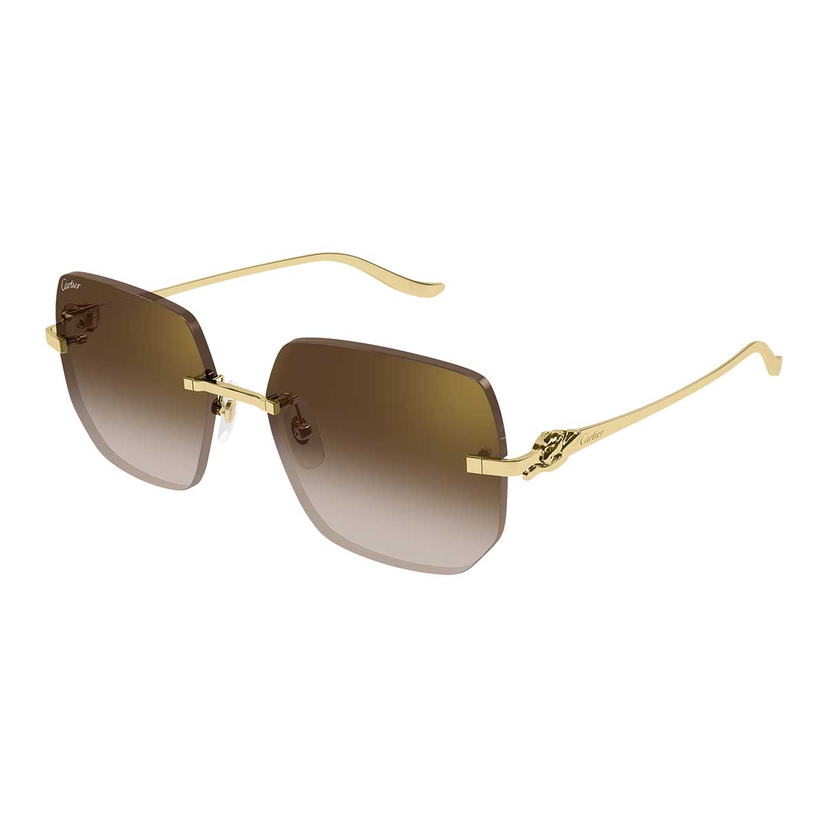 Cartier Occhiali da Sole CT0549S 005 Oro/Marrone Donna 2
