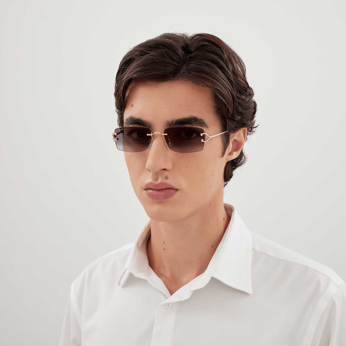 Cartier Occhiali da Sole CT0550S 001 Oro/Grigio Uomo