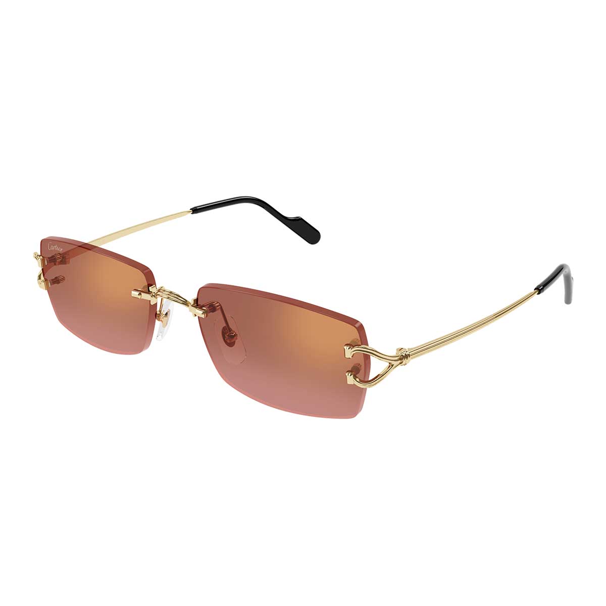 Cartier Occhiali da Sole CT0550S 005 Oro/Rosso Uomo