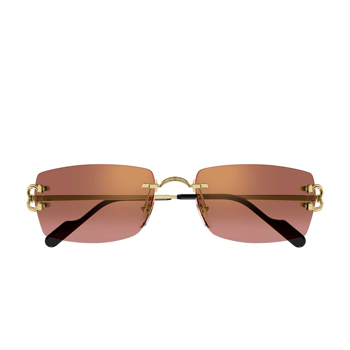 Cartier Occhiali da Sole CT0550S 005 Oro/Rosso Uomo
