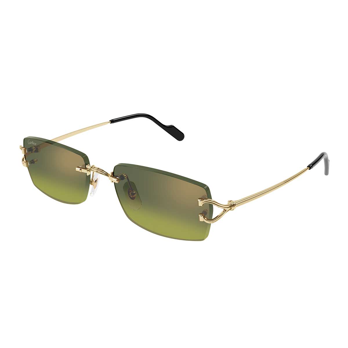 Cartier Occhiali da Sole CT0550S 006 Oro/Verde Uomo