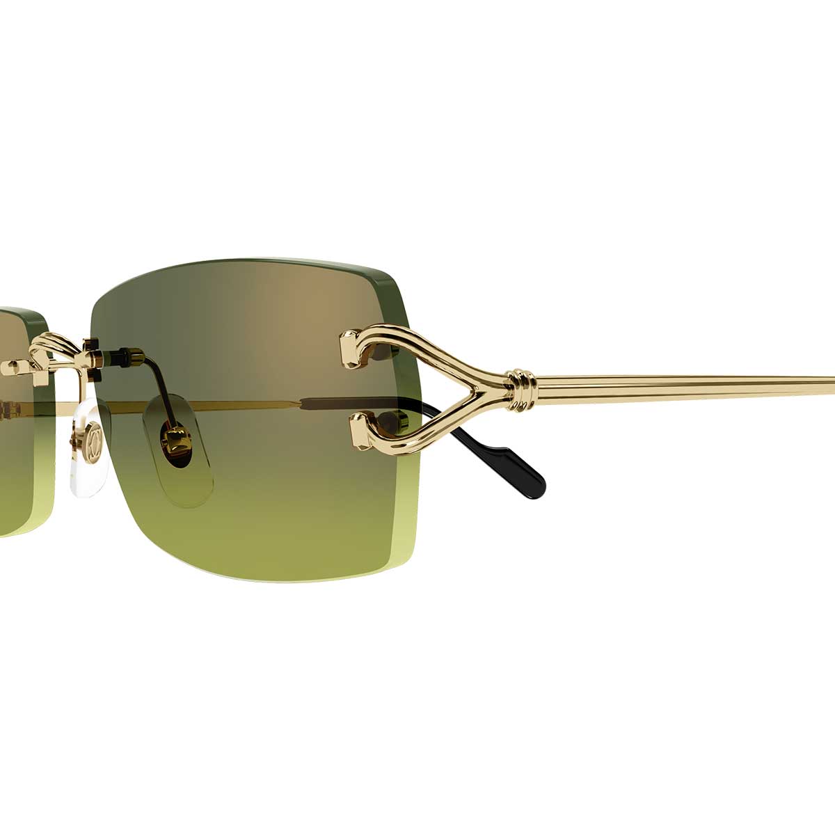 Cartier Occhiali da Sole CT0550S 006 Oro/Verde Uomo